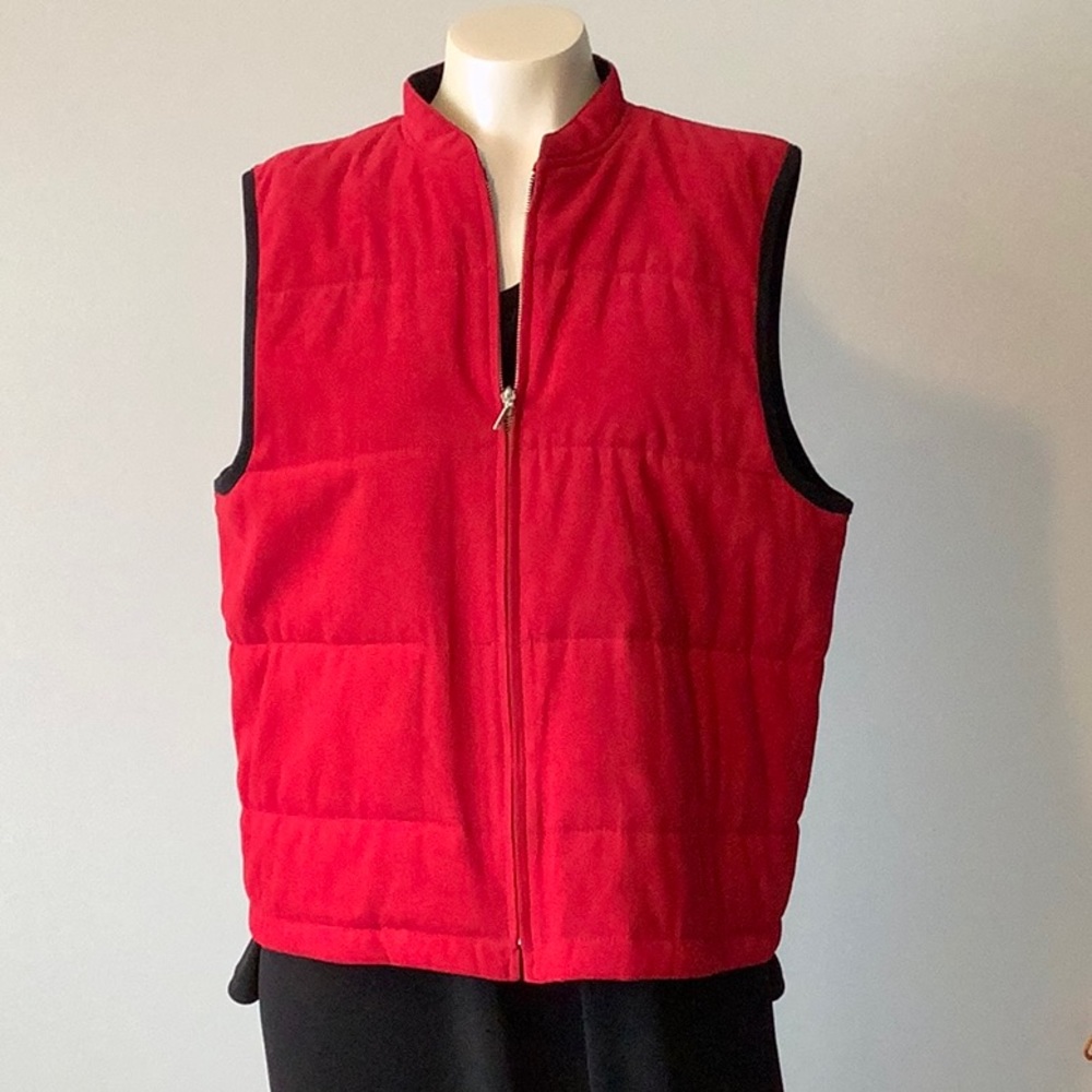 Talbots Red/Black Reversible Vest - XL/14